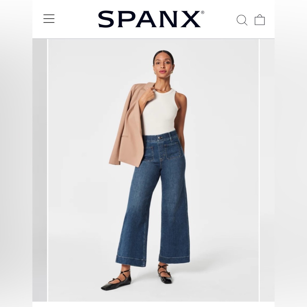 SPANX Shape Every Wear
Cropped Wide Leg Jeans with Patch Pockets